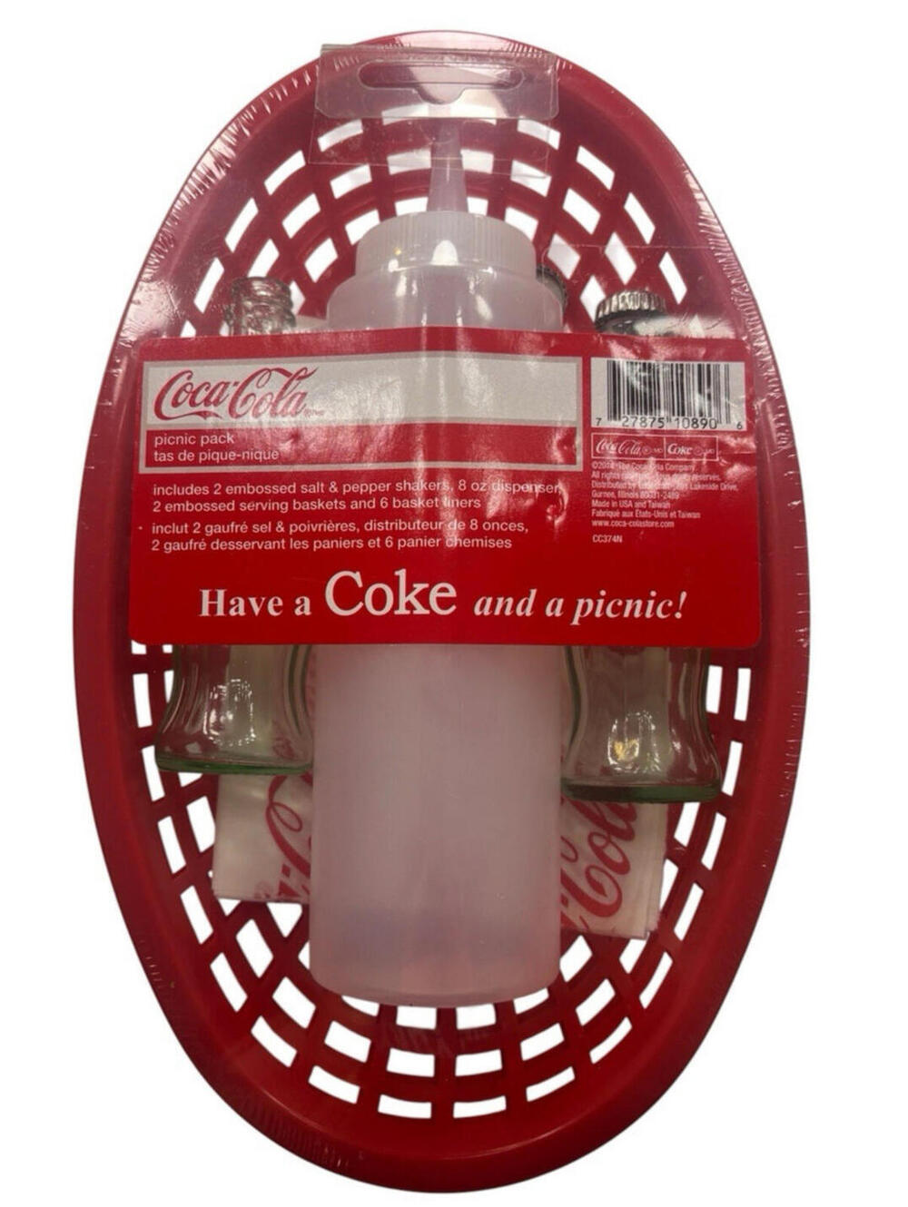 Coca-Cola Picnic Pack with Salt & Pepper Shakers and Dispenser